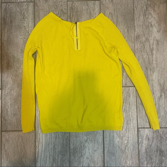 LOFT yellow 3/4 sleeve sweater - Picture 4 of 7